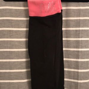 PINK cropped leggings w/ secret pocket